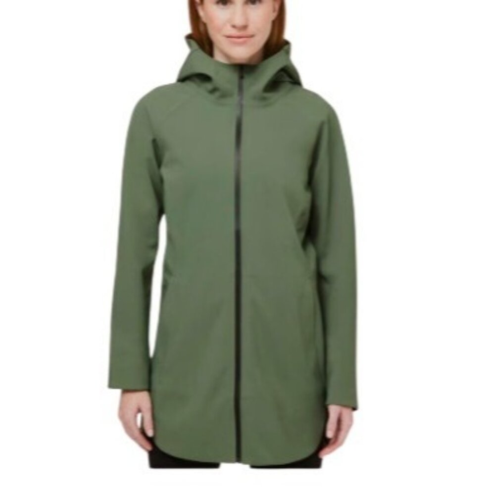 Lululemon Women’s Size 6 Hooded Glyde Along Softshell Jacket Green
